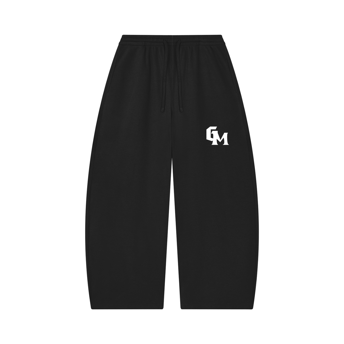 Unisex Waffle Barrel Leg Pants