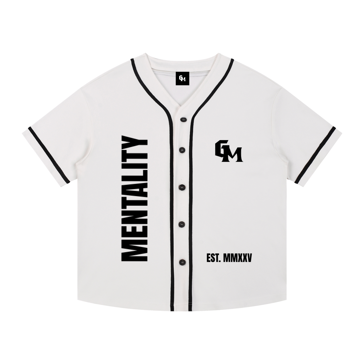 Contrast Piped Button-Up Jersey