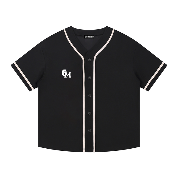 Contrast Piped Button-Up Jersey