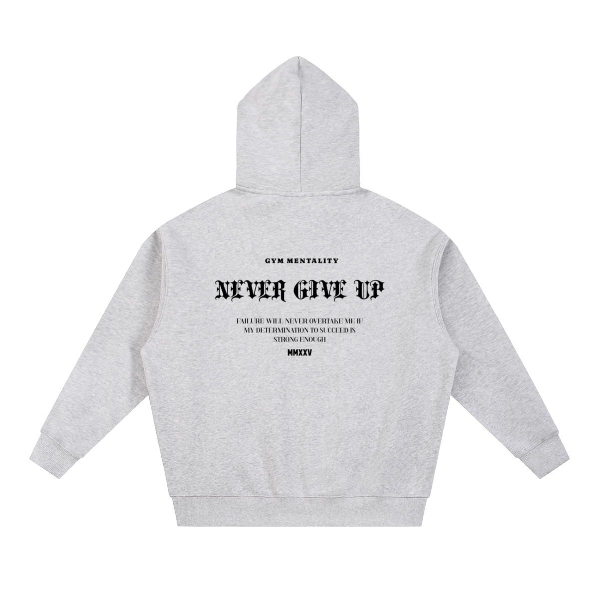 NEVER GIVE UP BOXY ZIP HOODIE