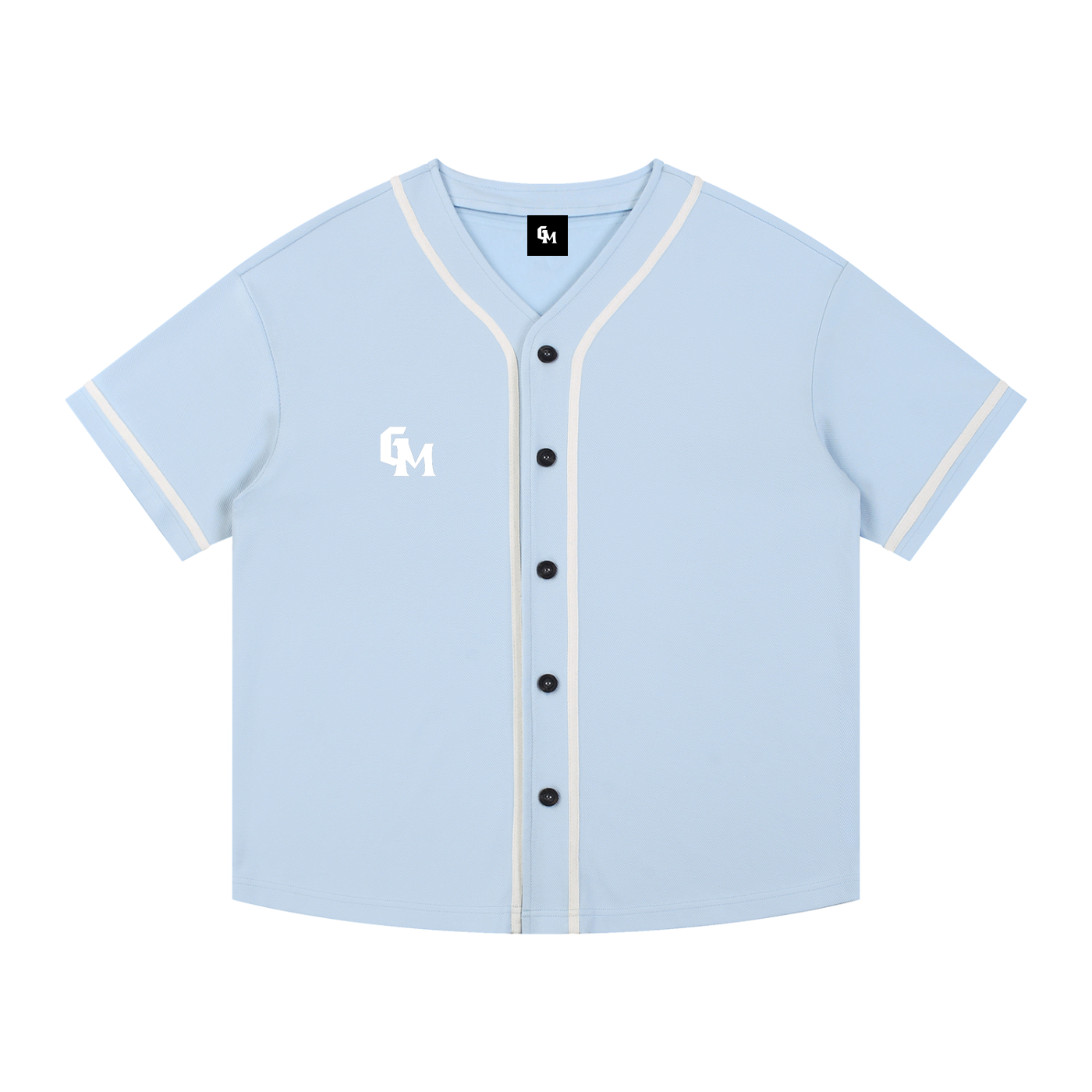 Contrast Piped Button-Up Jersey