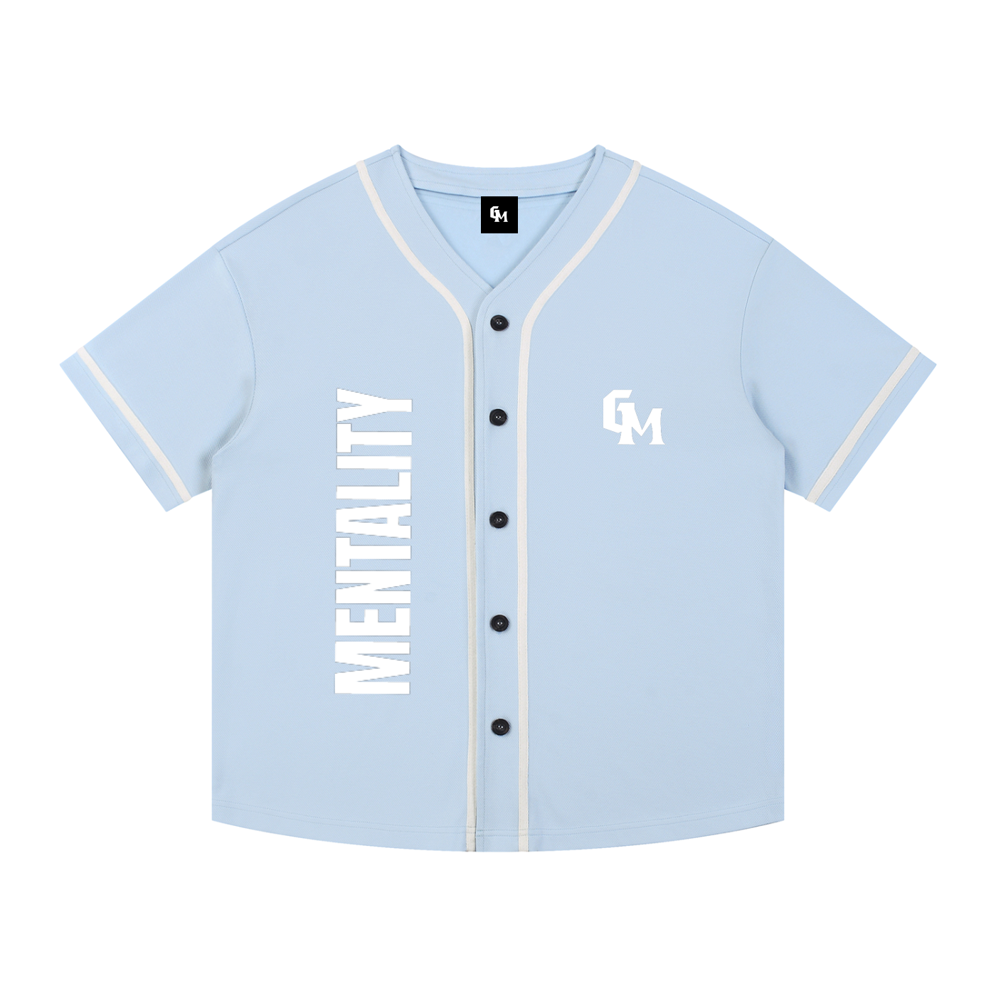 Contrast Piped Button-Up Jersey