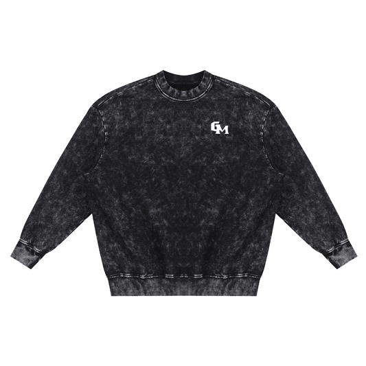 Snow Washed Hand-Frayed Sweatshirt