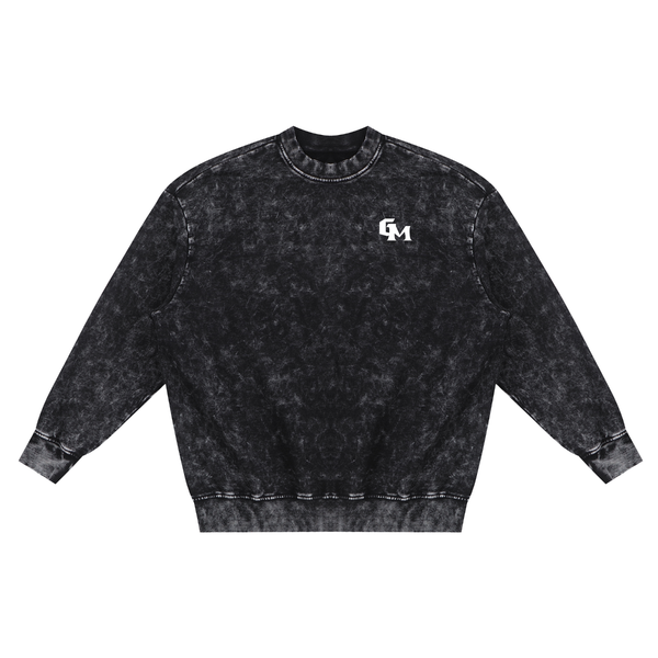 Snow Washed Hand-Frayed Sweatshirt