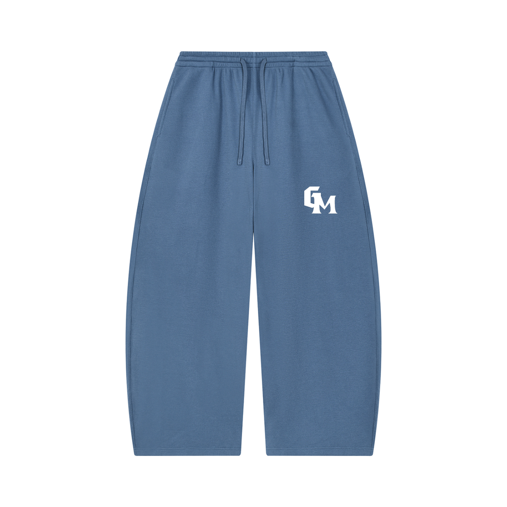 Unisex Waffle Barrel Leg Pants