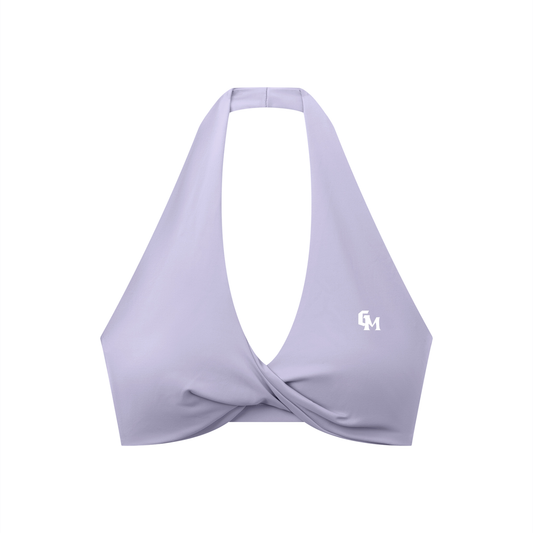 Women's Pleated Halter Sports Bra