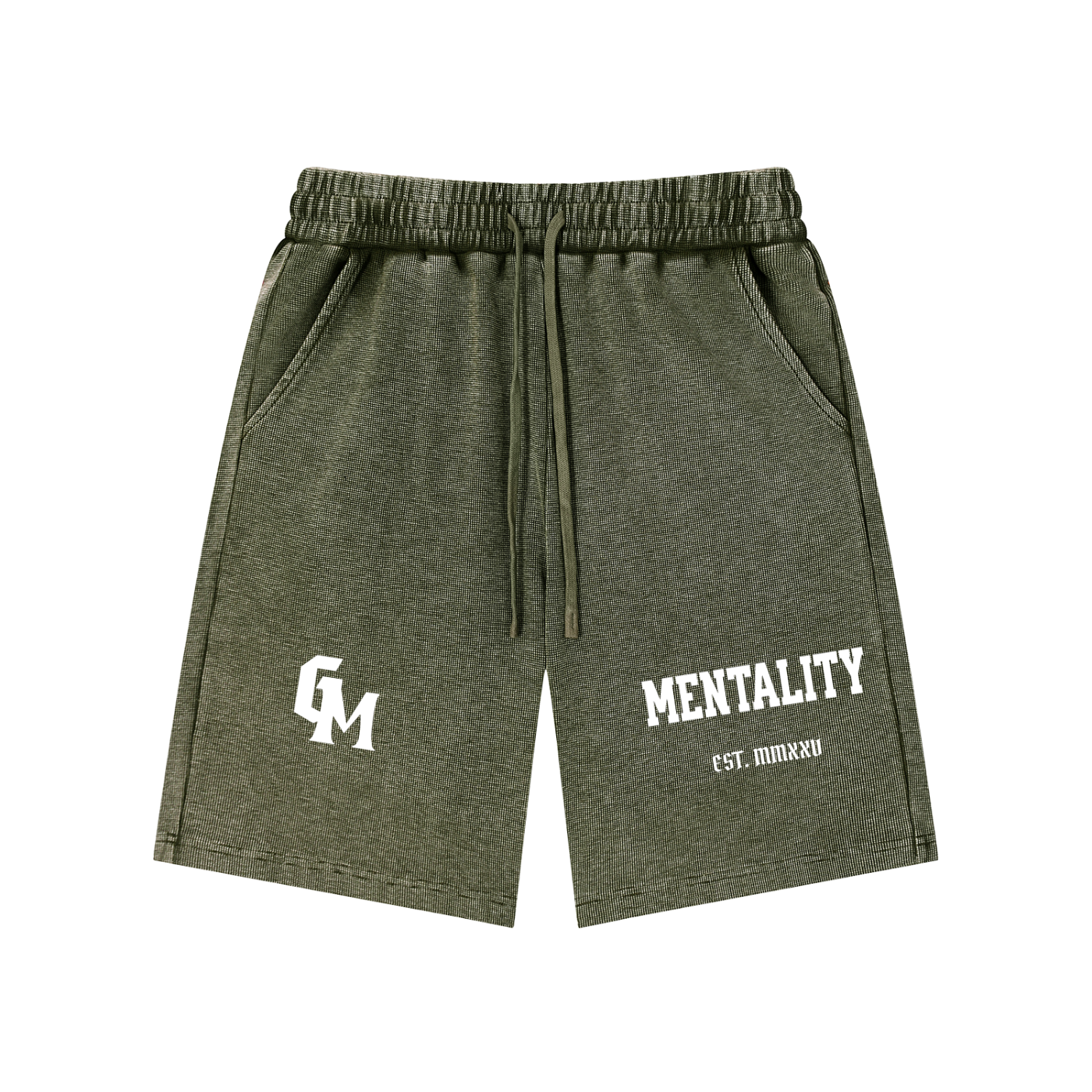 Mineral Wash Waffle Knit Shorts