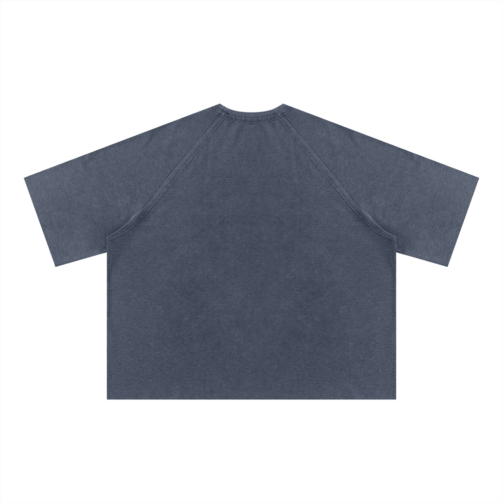 Unisex Mineral Wash Boxy Waffle T-Shirt