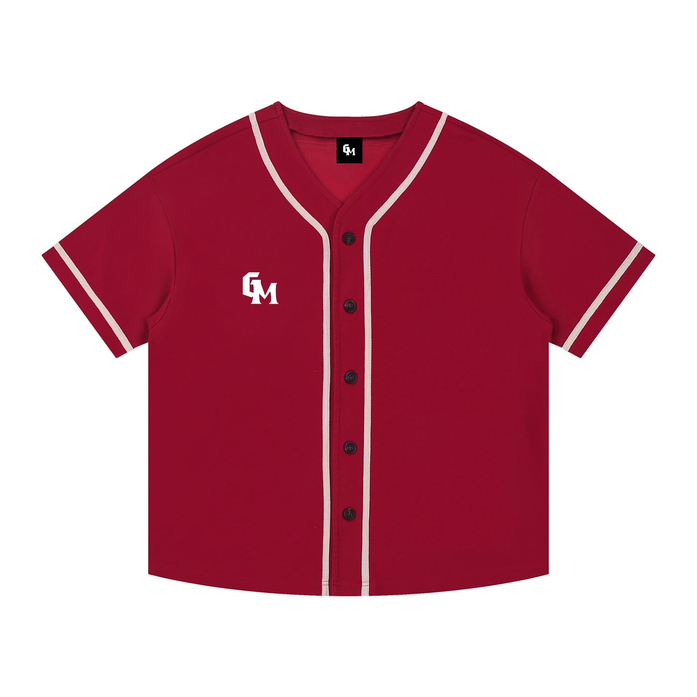Contrast Piped Button-Up Jersey