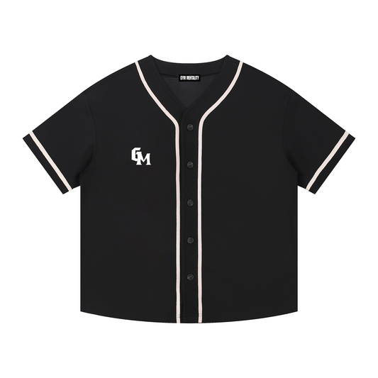 Contrast Piped Button-Up Jersey