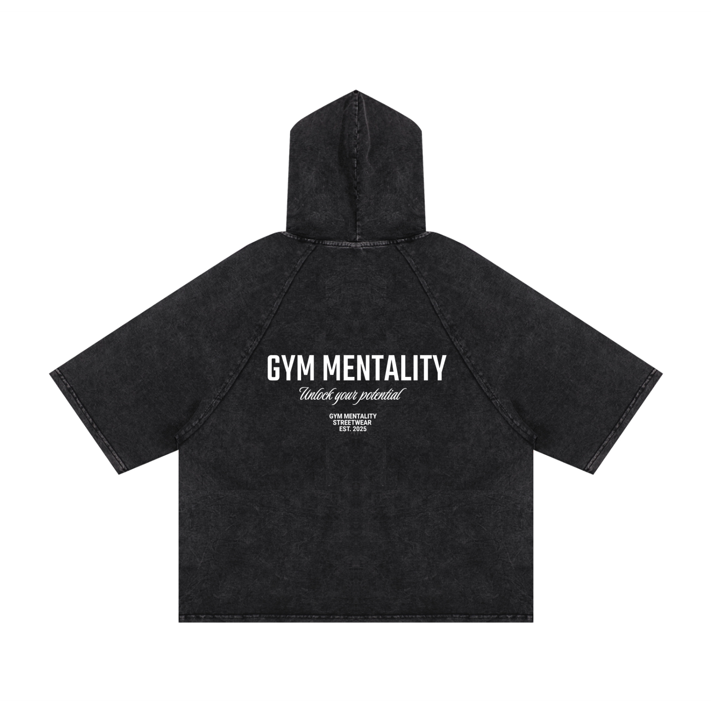 Snow Washed Hooded Boxy T-Shirt