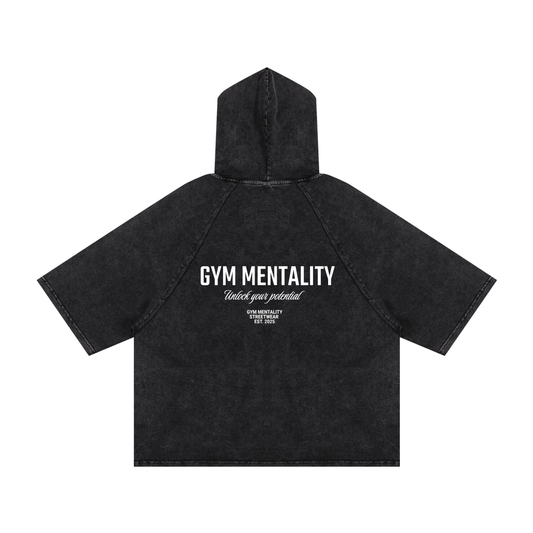 Snow Washed Hooded Boxy T-Shirt