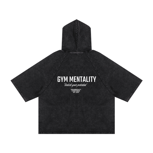 Snow Washed Hooded Boxy T-Shirt