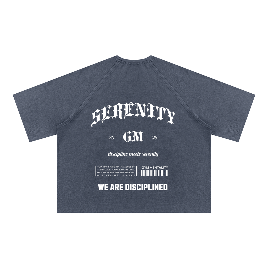 GM SERENITY Mineral Wash Boxy Waffle Tee
