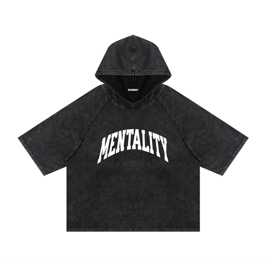 Snow Washed Hooded Boxy T-Shirt