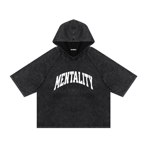 Snow Washed Hooded Boxy T-Shirt