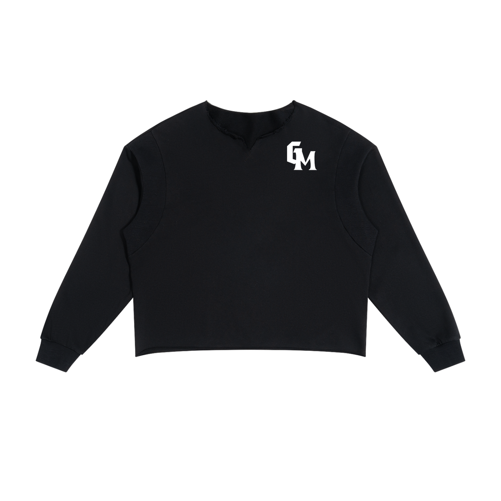 Unisex Paneled Raw Edge Boxy Sweatshirt