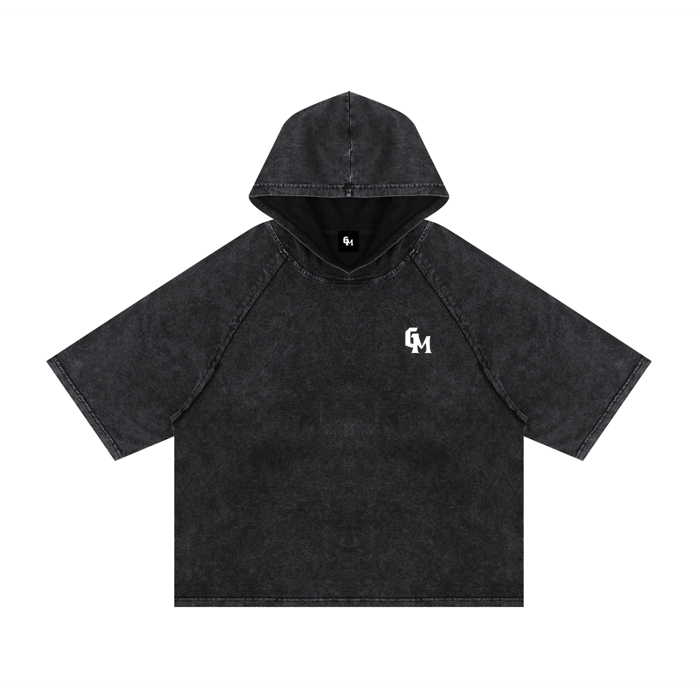 Snow Washed Hooded Boxy T-Shirt
