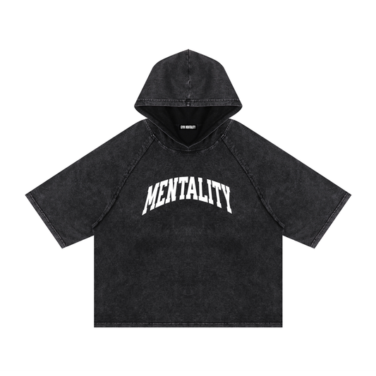 Snow Washed Hooded Boxy T-Shirt