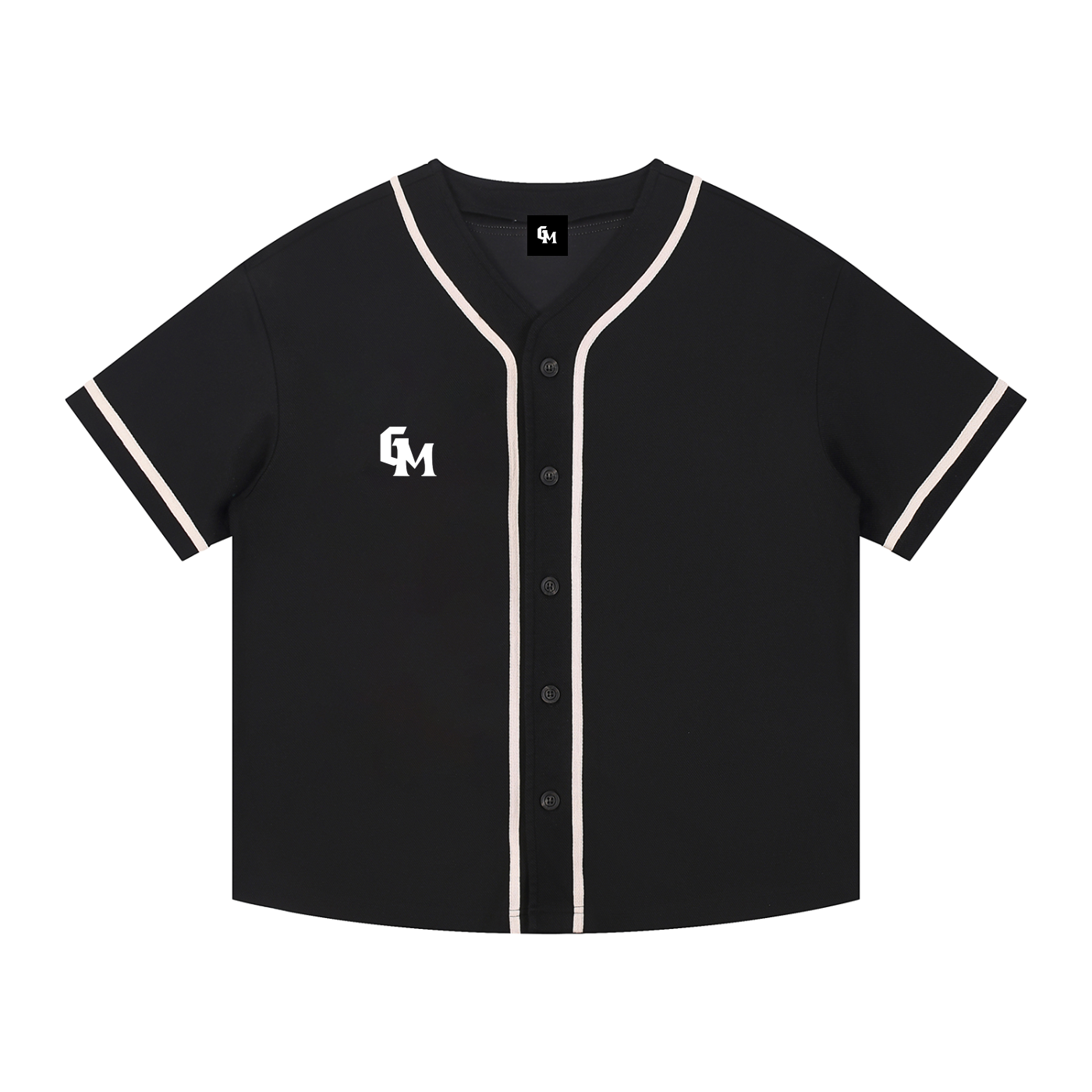 Contrast Piped Button-Up Jersey