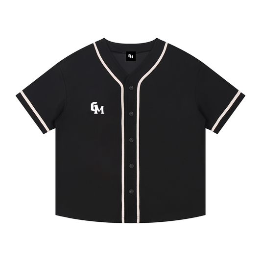 Contrast Piped Button-Up Jersey