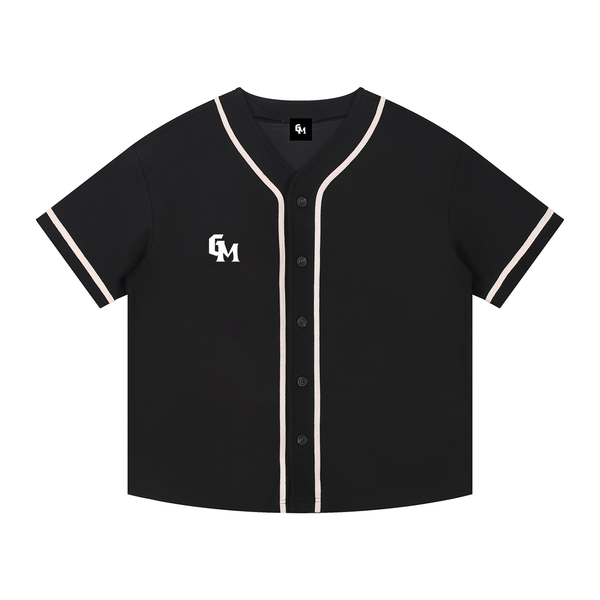 Contrast Piped Button-Up Jersey
