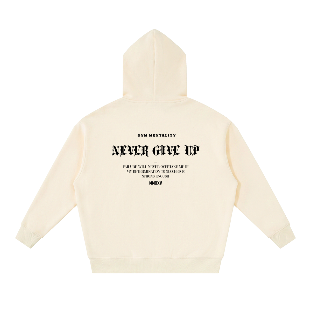 NEVER GIVE UP BOXY ZIP HOODIE
