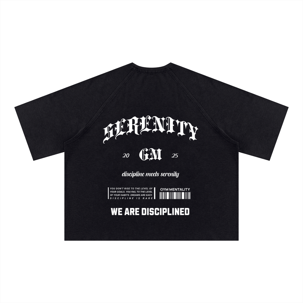 GM SERENITY Mineral Wash Boxy Waffle Tee