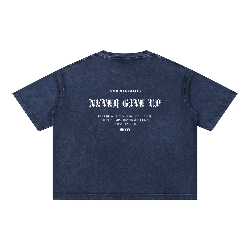 NEVER GIVE UP BOXY TEE