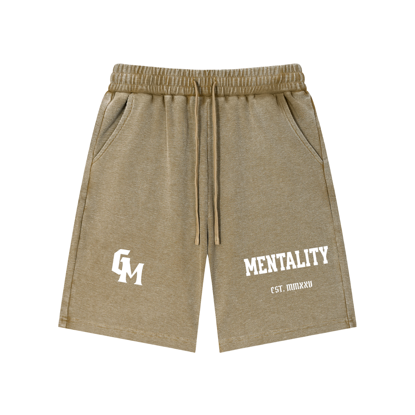 Mineral Wash Waffle Knit Shorts