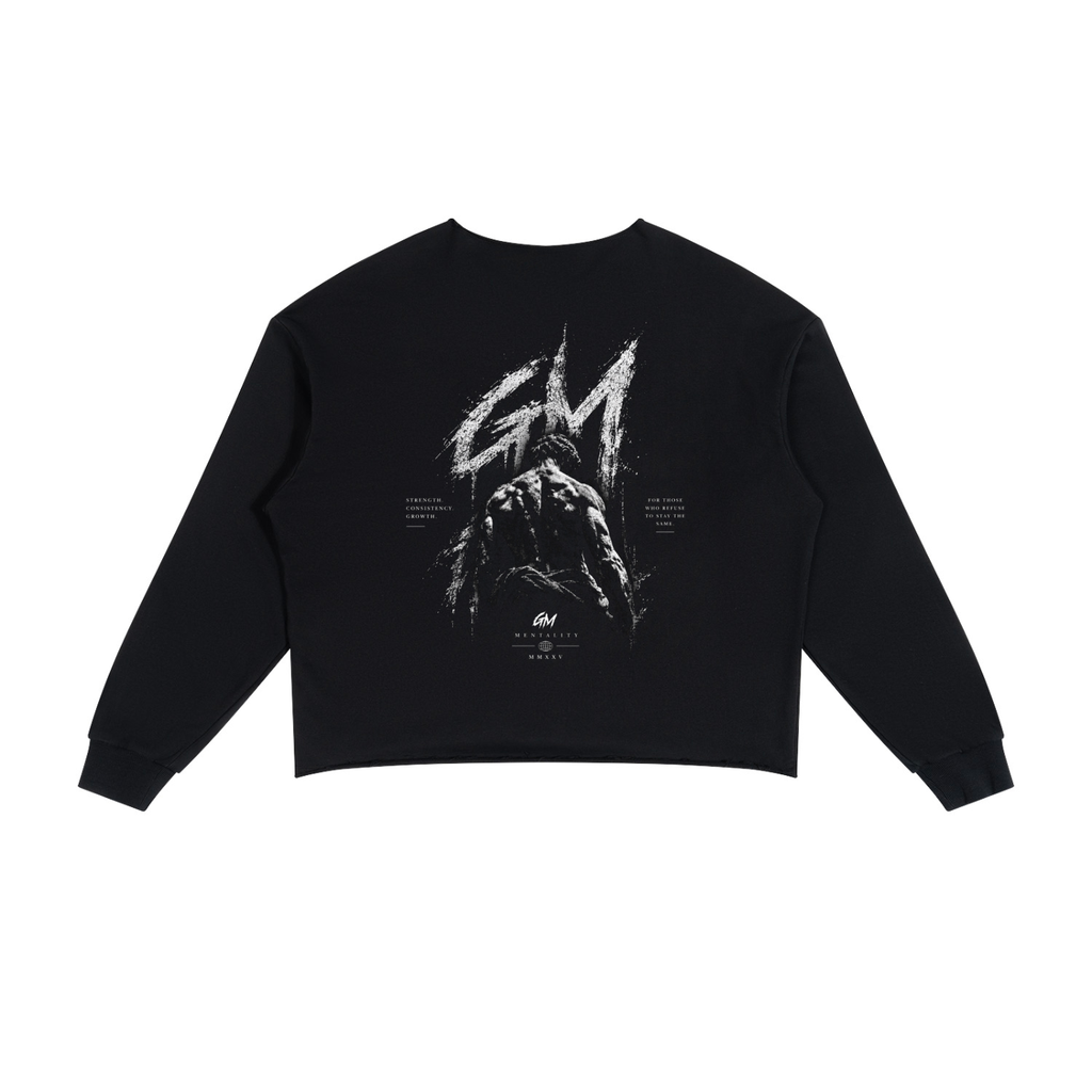 Unisex Paneled Raw Edge Boxy Sweatshirt